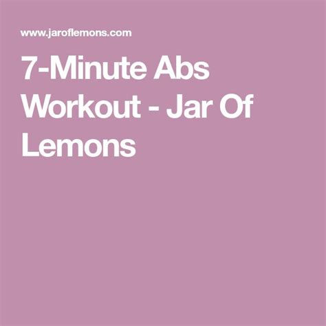 7 Minute Abs Workout 7 Minute Ab Workout Cardio Workout At Home 8