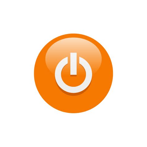 Orange Power Button Vector Illustration Free Svg