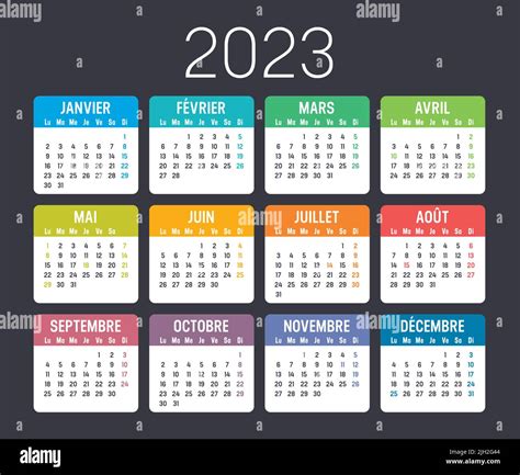 2023 French Calendar Hi Res Stock Photography And Images Alamy