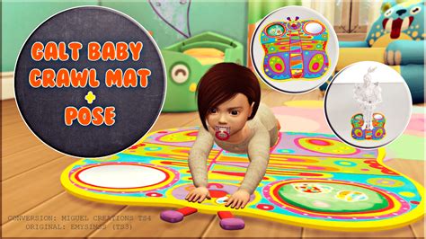 Miguel Creations Ts4 Calt Baby Crawl Mat Pose Sims Stuff Jogo