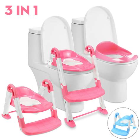 3 In 1 Potty Toilet Training Seat With Step Stool Ladder Non Slip Kids