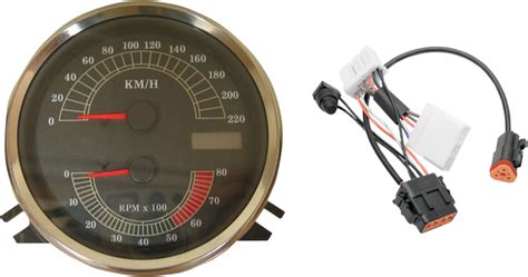 Drag Specialties Kmh Speedo Speedometer Tach And Harness For 98 Harley