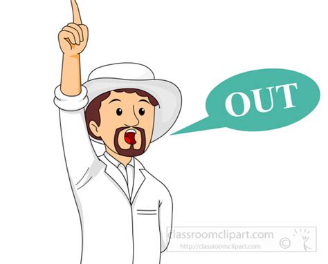 Cricket Clipart Cricket Umpire Giving Decision Player Is Out Clipart