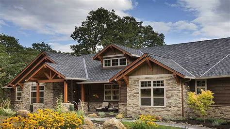 Brick Ranch Converted To Craftsman Rustic Craftsman Ranch House Plans