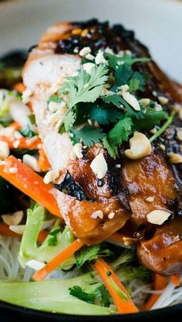 Garnish with apples, chive batons and chile oil. Asian-Brined Pork Loin : Asian Brined Pork with Vermicelli Noodle Salad | BS' in ... - My ...