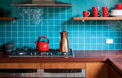 Deep & Bright: 10 Ways with Red & Teal | Red kitchen decor, Red kitchen