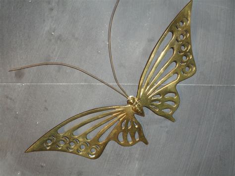 Vintage Brass Butterfly Wall Hanging Wall By Missmaudvintage