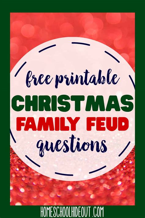 Free Printable Christmas Family Feud Game - FREE PRINTABLE TEMPLATES