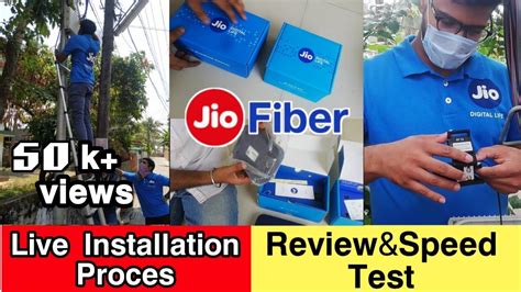 Jio Fiber Live Installation Process And Speed Test All Details About Connection Jio Fiber Review