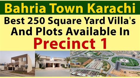 Best 250 Square Yard Villa Plots Booking In Precinct 1 Bahria Town