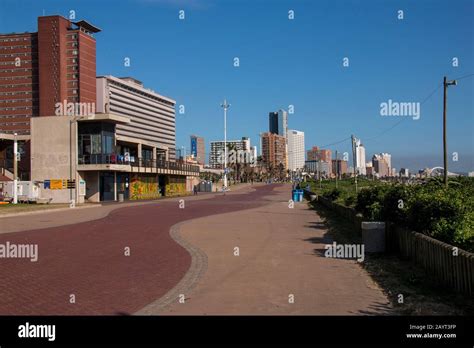 Early Morning Paved Promenade At Durbans Golden Mile Stock Photo Alamy