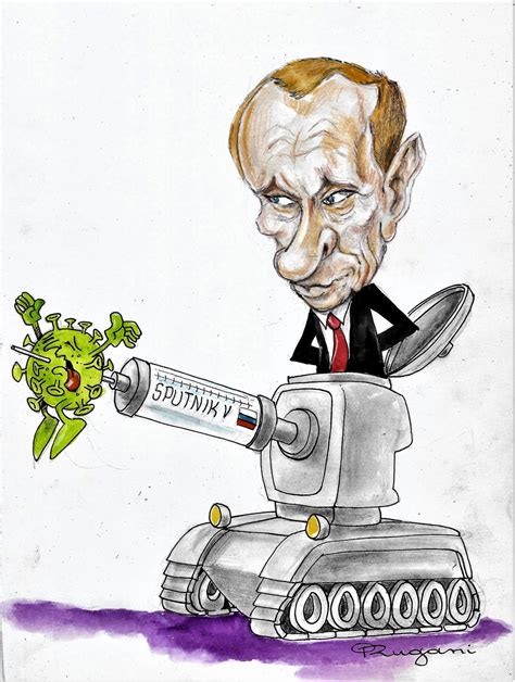 Vladimir Putin The Russian Vaccine Sputnik Toons Mag