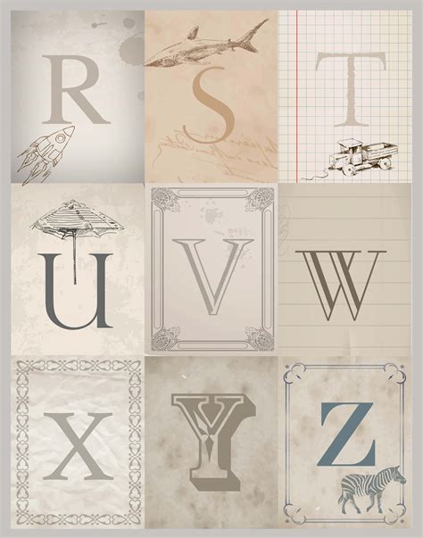 Vintage Alphabet Printables Beautiful And Fun Printables For Free