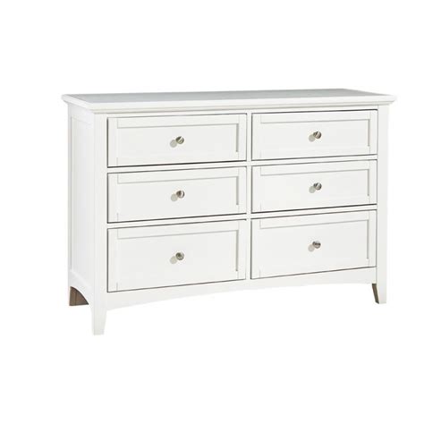 Vaughan Bassett Bonanza Double Dresser With 6 Drawers In White Bb29 001