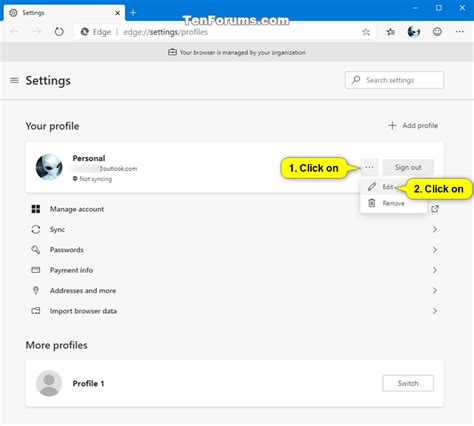 How To Change The Profile Picture In Microsoft Edge C