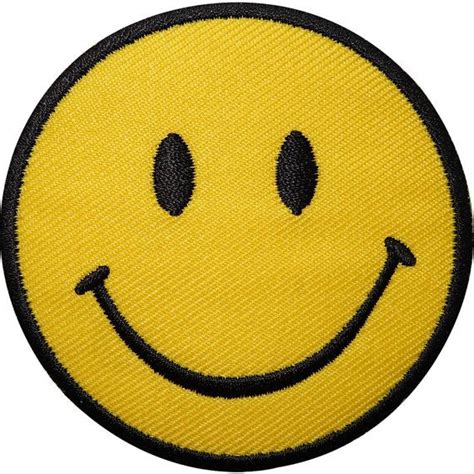 Smiley Face Embroidered Iron On Transfer Sew On Patch Clothes Etsy