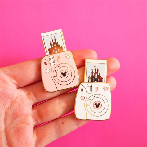 Insta Polaroid Camera Pin Inspired By Disney And The Photo Moves Up And