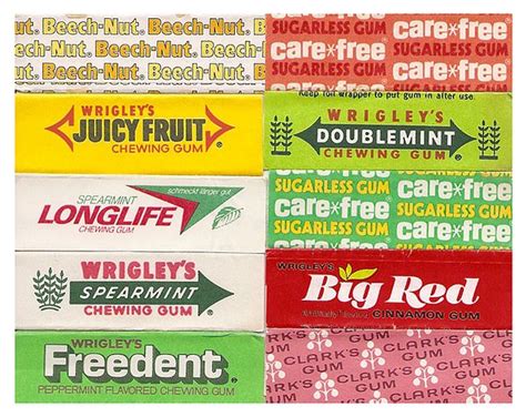 Old Gum Wrappers Gum Chewing Gum Wrappers