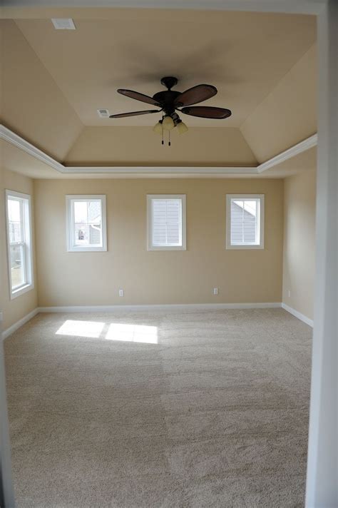 There are a few basic options for how to paint with a tray ceiling, but with endless color choices, there is no limit to the basic options for painting coffered ceilings include painting the ceiling portions between the beams, and painting the beams themselves. Trey Ceilings | Master Bedroom | Pinterest