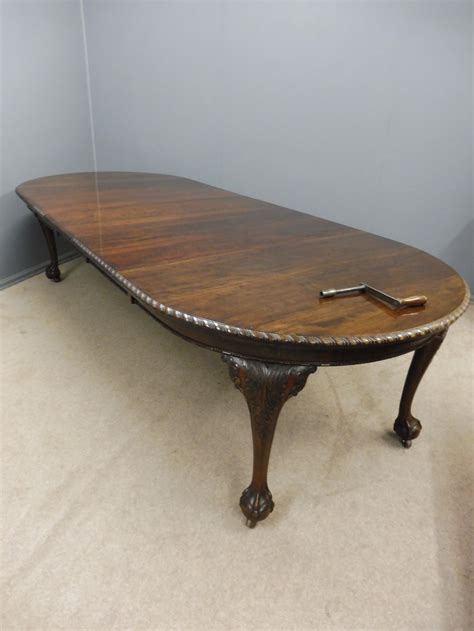 Gorgeous and glamorous extending dining table seats up to 6. Large Edwardian Mahogany Extending Dining Table Seats 10 ...