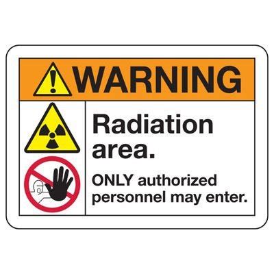 Ansi Z Safety Signs Warning Radiation Area Seton