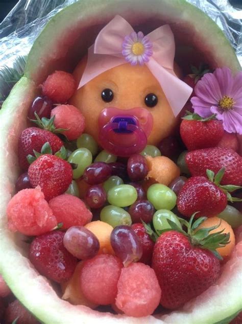 Learn how to carve a watermelon into a baby carriage fruit bowl, perfect for a baby shower! Fun Finds Friday! - Kitchen Fun With My 3 Sons