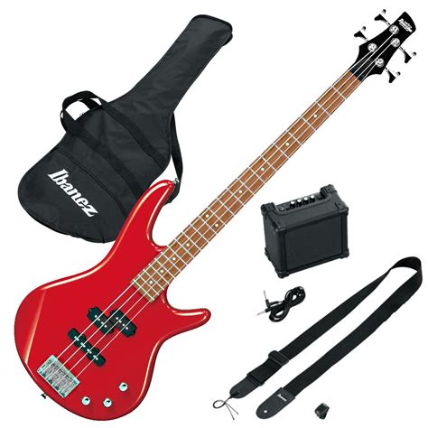 Ibanez Ijsr190n Rd Electric Bass Package 4 String Red Music