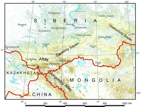 Geographical Location Of The Study Area In Southern Siberia With The
