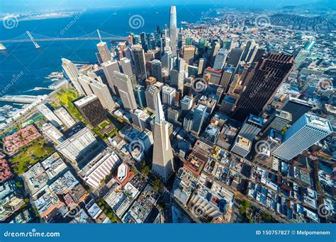 Downtown San Francisco Aerial View Stock Image Image Of Cityscape
