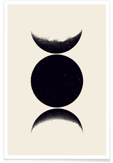Monochrome Moon Poster Juniqe