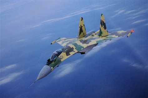 Russian Su 35 Fighters Scrambled To Intercept Us B 1b Bombers Over The