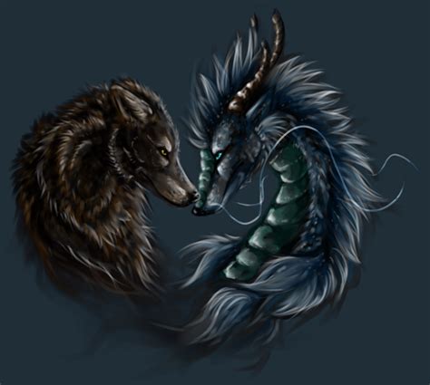 Wolf And Dragon By Gothrockchick On Deviantart