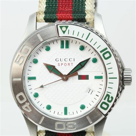 Mens Gucci Sport Timeless Watch With Box And Papers Evaluated By