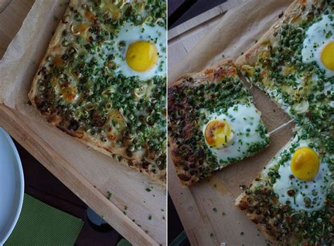 Ein toller kuchen, der sich in windeseile herstellen lässt und dennoch optisch ziemlich beeindruckend ist. polenta pizza, vegetarisch, sommer, lauch, kuchen, teig ...