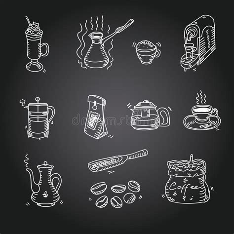 Hand Drawn Sketch Doodle Vintage Simple Coffee Stock Vector