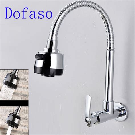 Dofaso Kitchen Tap Single Hole 360 Rotate Swivel Faucet Nozzle Basin