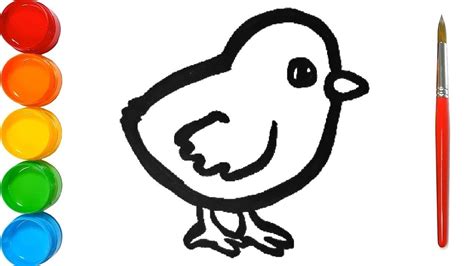 Draw A Cute Baby Chick Coloring And Drawing Pages For Babies Learn