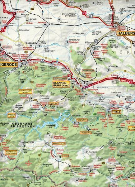 Karten, landkarten, wanderkarten, topografische karten. Doktor Barthel Karte Harz und Umgebung - buecher.de