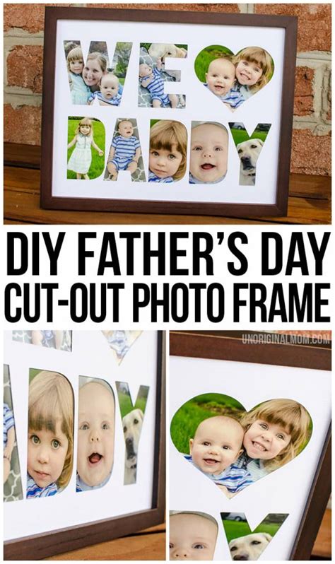 Diy Fathers Day Photo Frame Tutorial Scrap Booking