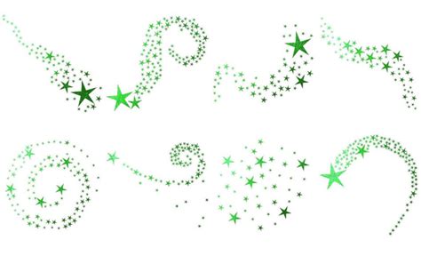 Emerald Swirling Stars Clipart By Fantasy Cliparts Thehungryjpeg