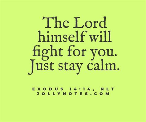 The Lord Himself Will Fight For You Just Stay Calm Daily Bible