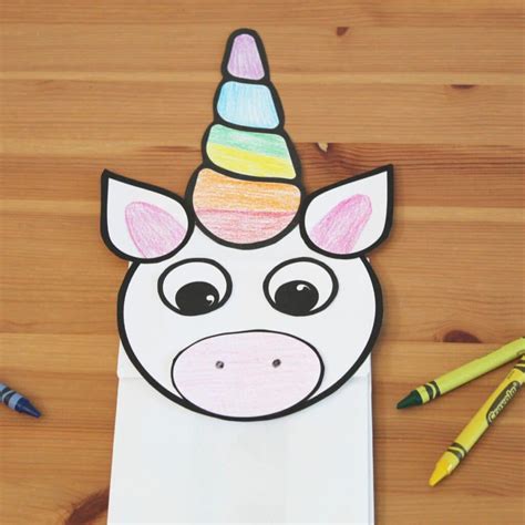 How To Make A Unicorn Paper Bag Puppet With Free Template