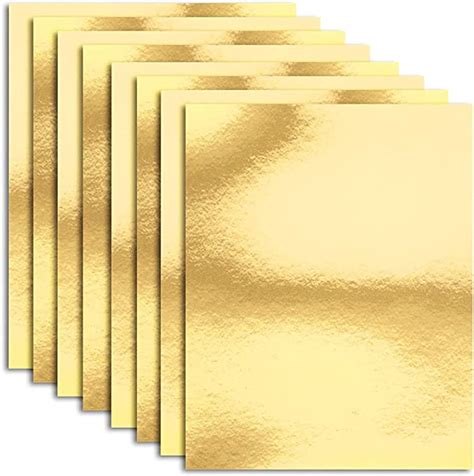 Metallic Cardboard Sheets In Gold Foil Letter Size 50 Pack Amazon