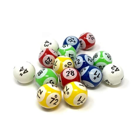 Bingo Balls Six Sided Bingo Balls Numbered 1 75 5 Mixed Colors Blue