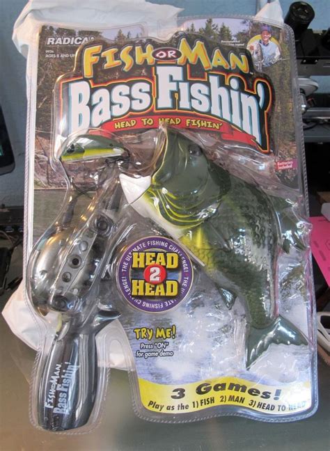 Radica Fish Or Man Bass Fishing Electronic Game 1998 New In Box