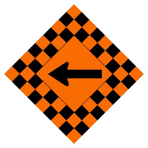 Tc 30l Left Checkerboard Sign Traffic Depot Signs And Safety