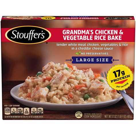 The nation's sweetheart is back with a brand new cookbook and tv series sharing her favourite easy and delicious family recipes for all occasions. STOUFFER'S Grandma's Chicken & Vegetable Rice Bake, Large ...