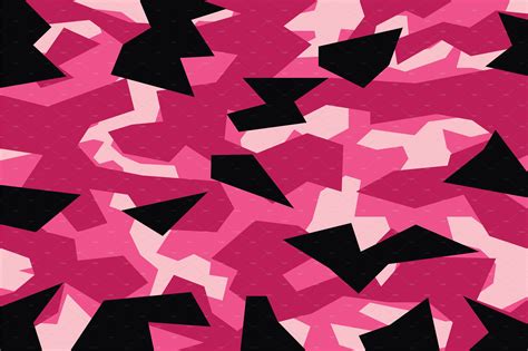 Pink Geometric Camouflage Custom Designed Textures ~ Creative Market