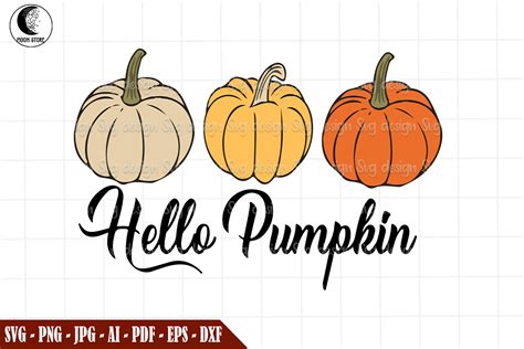 Hello Pumpkin Svg Graphic By Moon Store Creative Fabrica