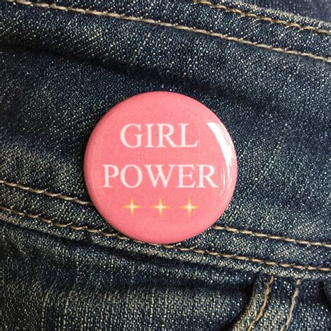 Girl Power Button Feminist Button Female Power Riot Etsy